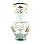 Vase verre bleuté décor Grand Siècle vintage et durable | Boutique Broc'Up