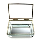Boîte miroir, laiton et verre gravé vintage et durable | Boutique BrocUp