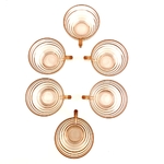 Tasses verre rose Art Déco vintage et durables | Boutique BrocUp