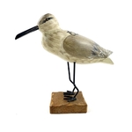 Oiseau échassier bois sculpté vintage et durable | Boutique Broc'Up