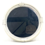 Miroir rond rotin gris vintage et durable | Boutique Broc'Up