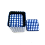 Boîtes à épices vichy bleu vintage et durable | Boutique BrocUp