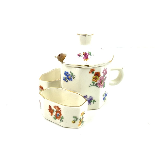 Pot condiments faïence vintage et durable Boutique Broc'Up