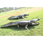 STATUE CROCODILE METAL RECYCLE