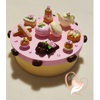 Boîte à gâteaux rose et vanille