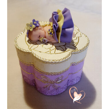 19-Boîte à dent de lait bébé fille lilas- au coeur des arts