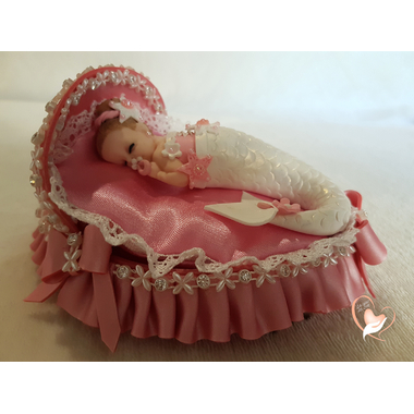 10C-au coeur des arts-Veilleuse couffin lumineux bebe fille sirene