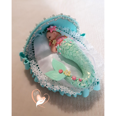 11B-au coeur des arts-Veilleuse couffin lumineux bebe sirene fille
