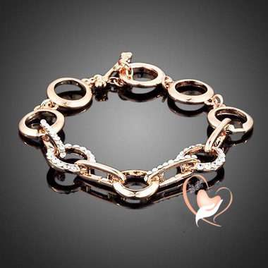 94-bracelet cristal et anneaux plaque or rose-au coeur des arts