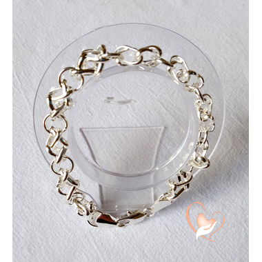 24-Bracelet argent chaine- au coeur des arts