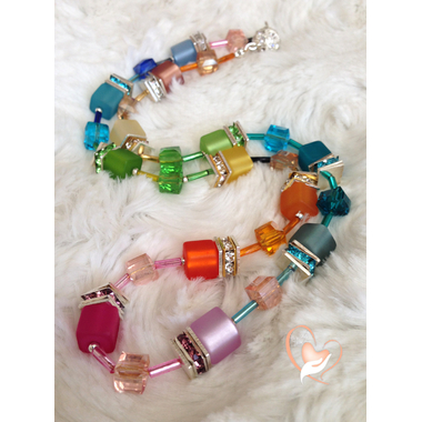40B-Collier perles polaris multicolore - au coeur des arts
