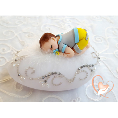 30-Veilleuse galet lumineux bébé garçon- au coeur des arts