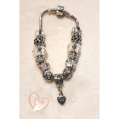 71-Bracelet cristal style pandora- au coeur des arts