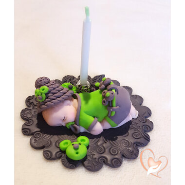 2-Porte bougie bébé garçon shun - au coeur des arts
