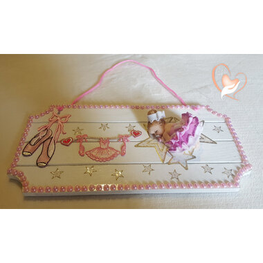 7-Plaque de porte bébé ballerine- au coeur des arts