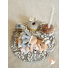 Porte bougie anniversaire bébé fille et son ours - au coeur des arts