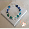 Bracelet Emeraude bleu vert- au coeur des arts