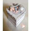 Boîte à dents de lait en forme de coeur bébé fille- au coeur des arts