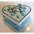 Boîte de naissance bleue turquoise et blanc - au coeur des arts2