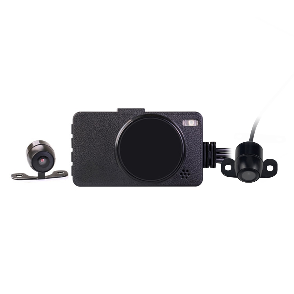 Caméra moto DVR moteur Dash Cam avec double Mini caméra avant
