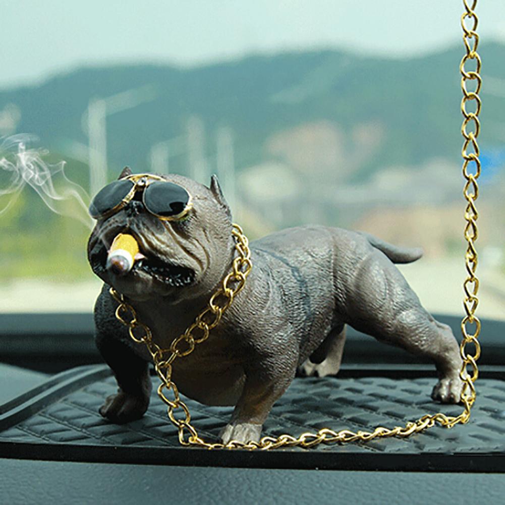 Bully-Pitbull-simul-voiture-chien-poup-es-ornements-pendentif-Automobiles-d-coration-int-rieure-ornements-jouets