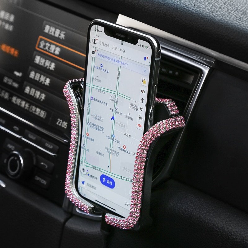 Support-universel-de-voiture-pour-t-l-phone-portable-avec-Bing-cristal-strass-voiture-prise-d