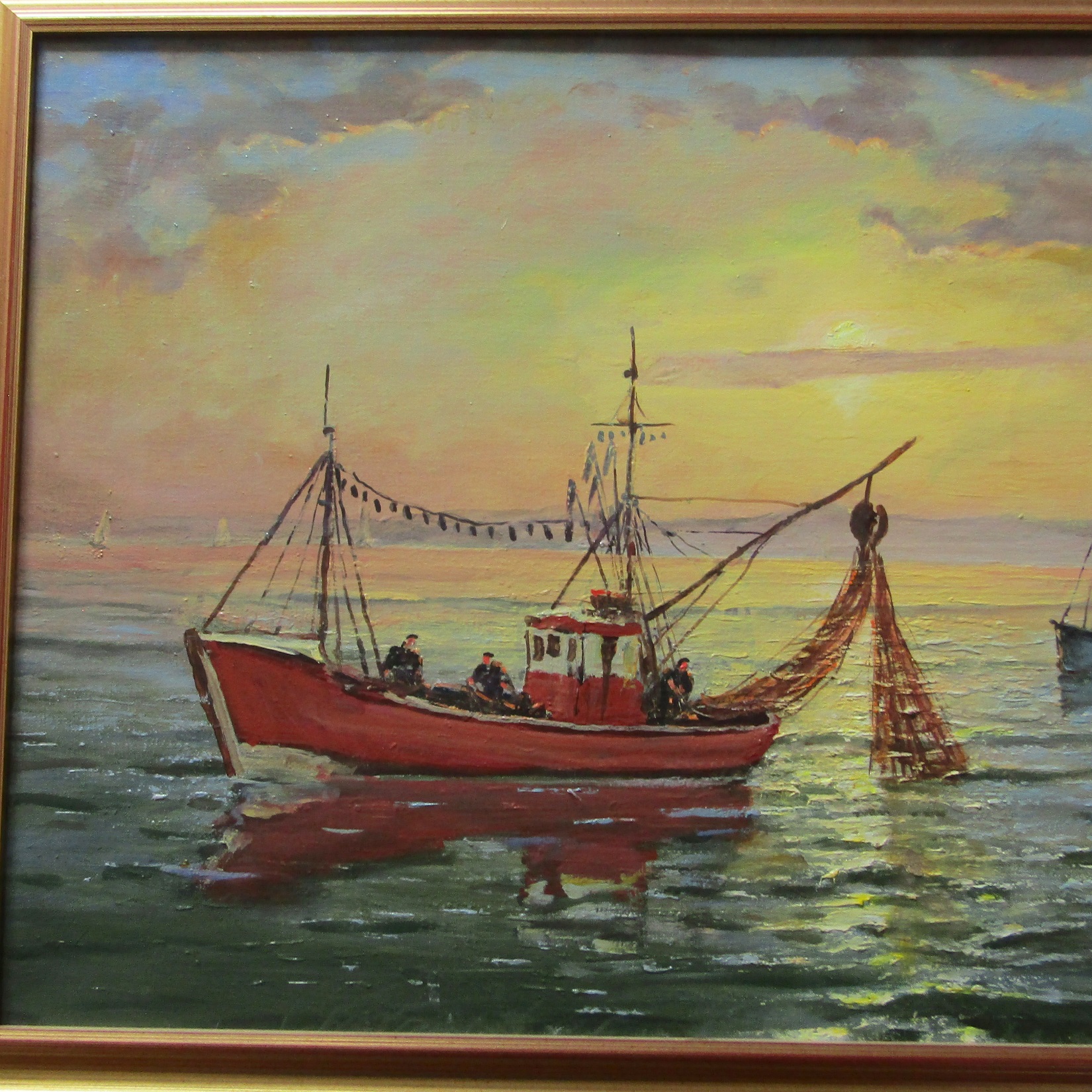 William BIEHN (1911-1995). Huile sur toile les voiliers, XXe siècle