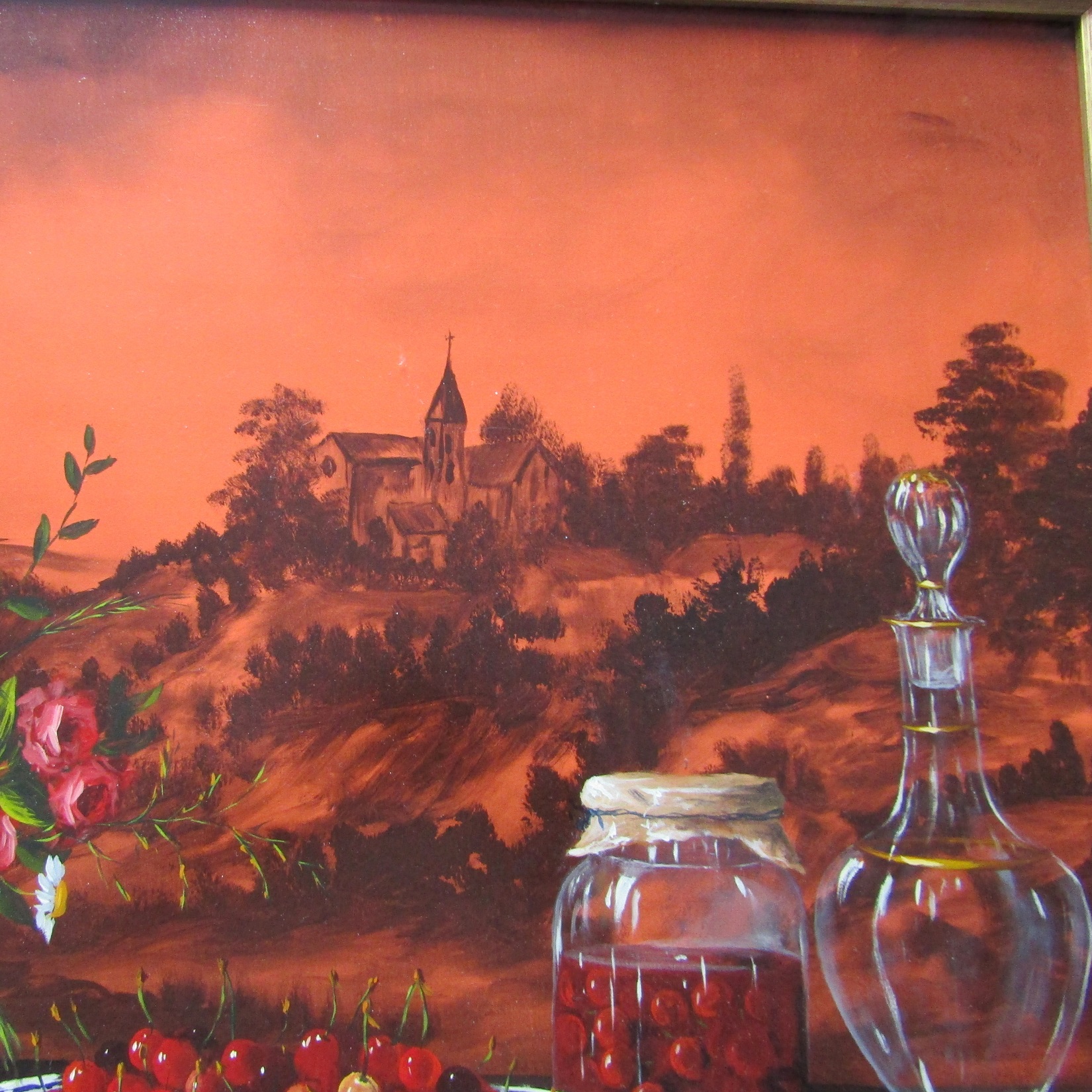Christian SERRURIER (1947-). Huile sur toile Un été gourmand, XXe siècle