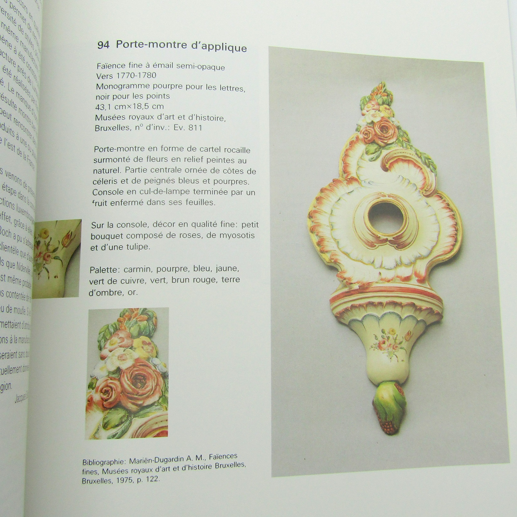 Livre. Faïences fines de Septfontaines. Décor floraux de 1767 au début du XIXe siècle