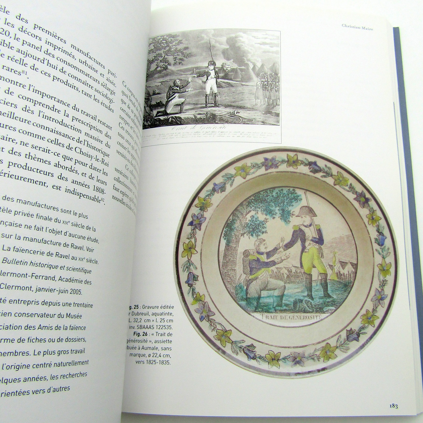 Livre. Un média de faïence. Lassiette historiée imprimée. Bouyssy et Chaline. 2012