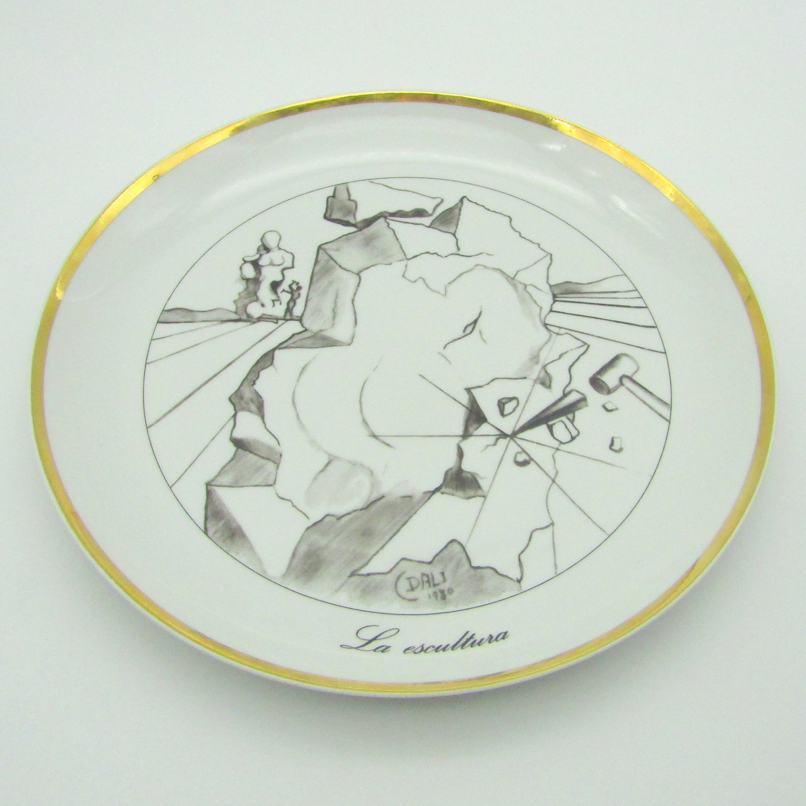 Bidasoa. Salvador Dali. Série de 7 assiettes en porcelaine Las 7 Artes