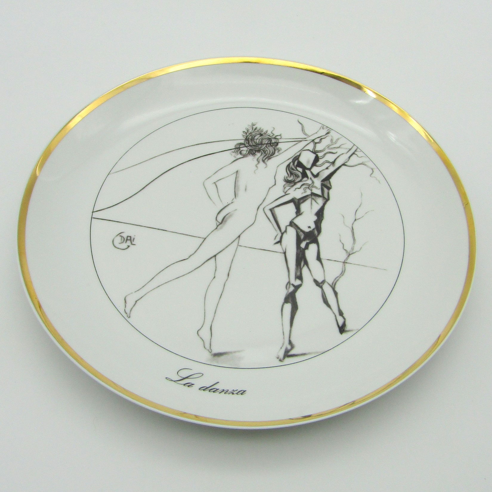 Bidasoa. Salvador Dali. Série de 7 assiettes en porcelaine Las 7 Artes
