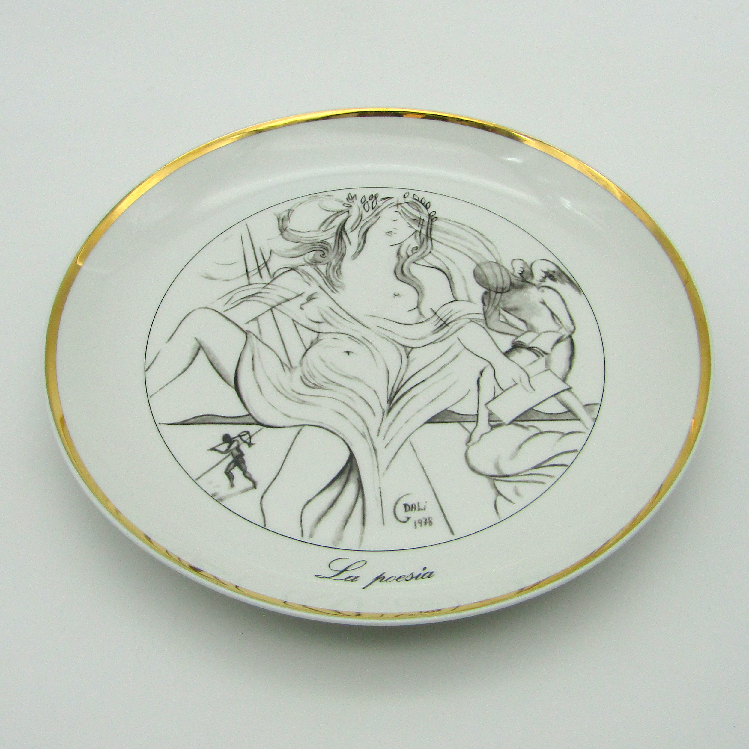 Bidasoa. Salvador Dali. Série de 7 assiettes en porcelaine Las 7 Artes