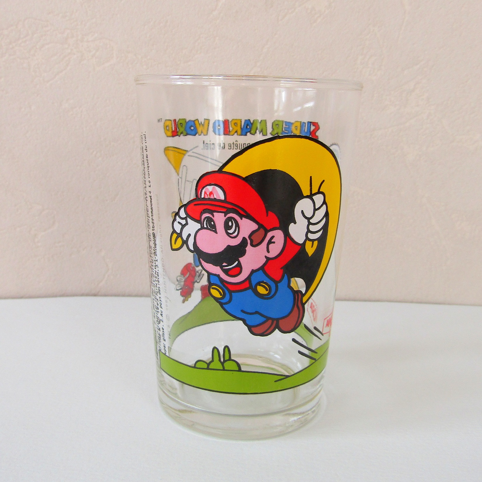 Verre à moutarde Amora. Super Mario World. 4 La conquête du ciel Nintendo 1993