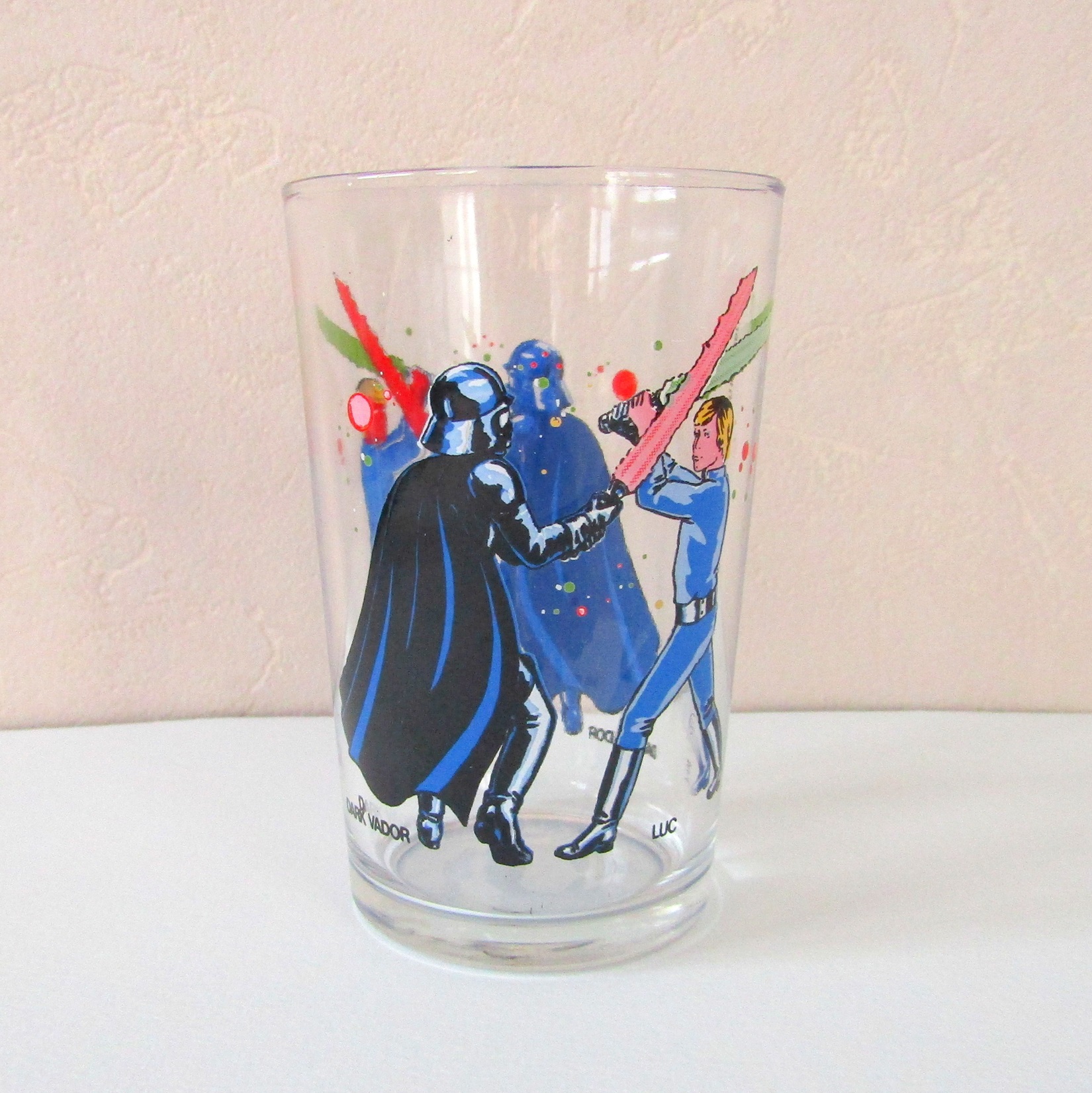 Verre à moutarde. Star Wars. Dark Vador et Luc. Lucasfilm 1983