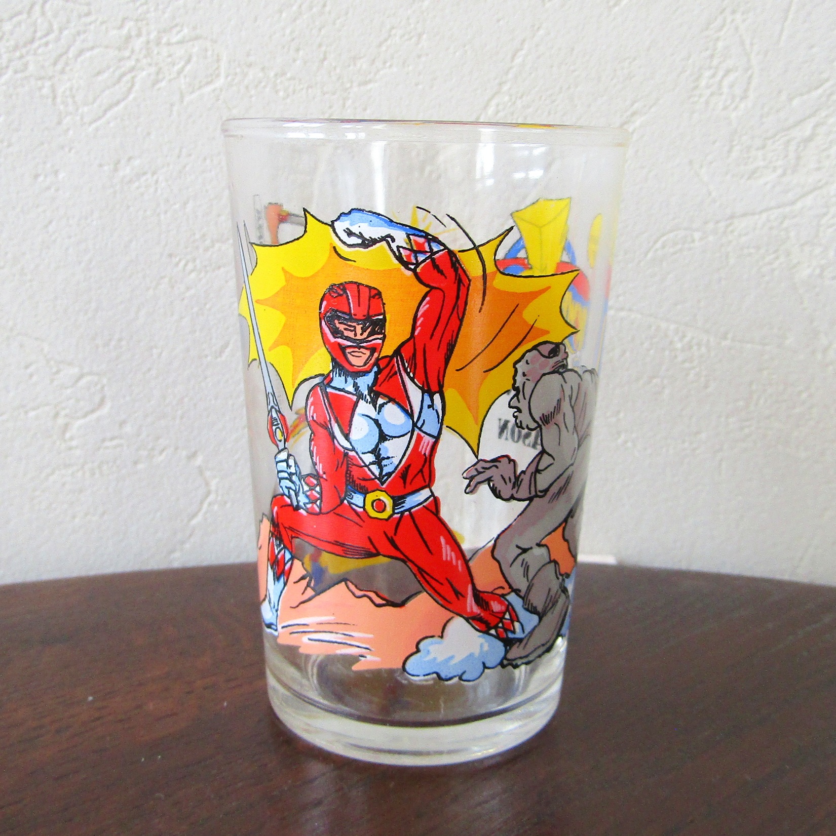Verre à moutarde Amora. Power Rangers. Red Ranger Jason. Saban 1994