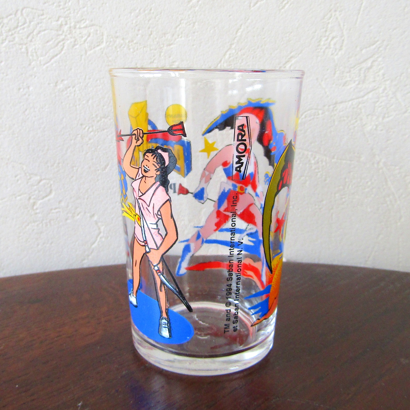 Verre à moutarde Amora. Power Rangers. Pink Ranger Kimberly. Saban 1994