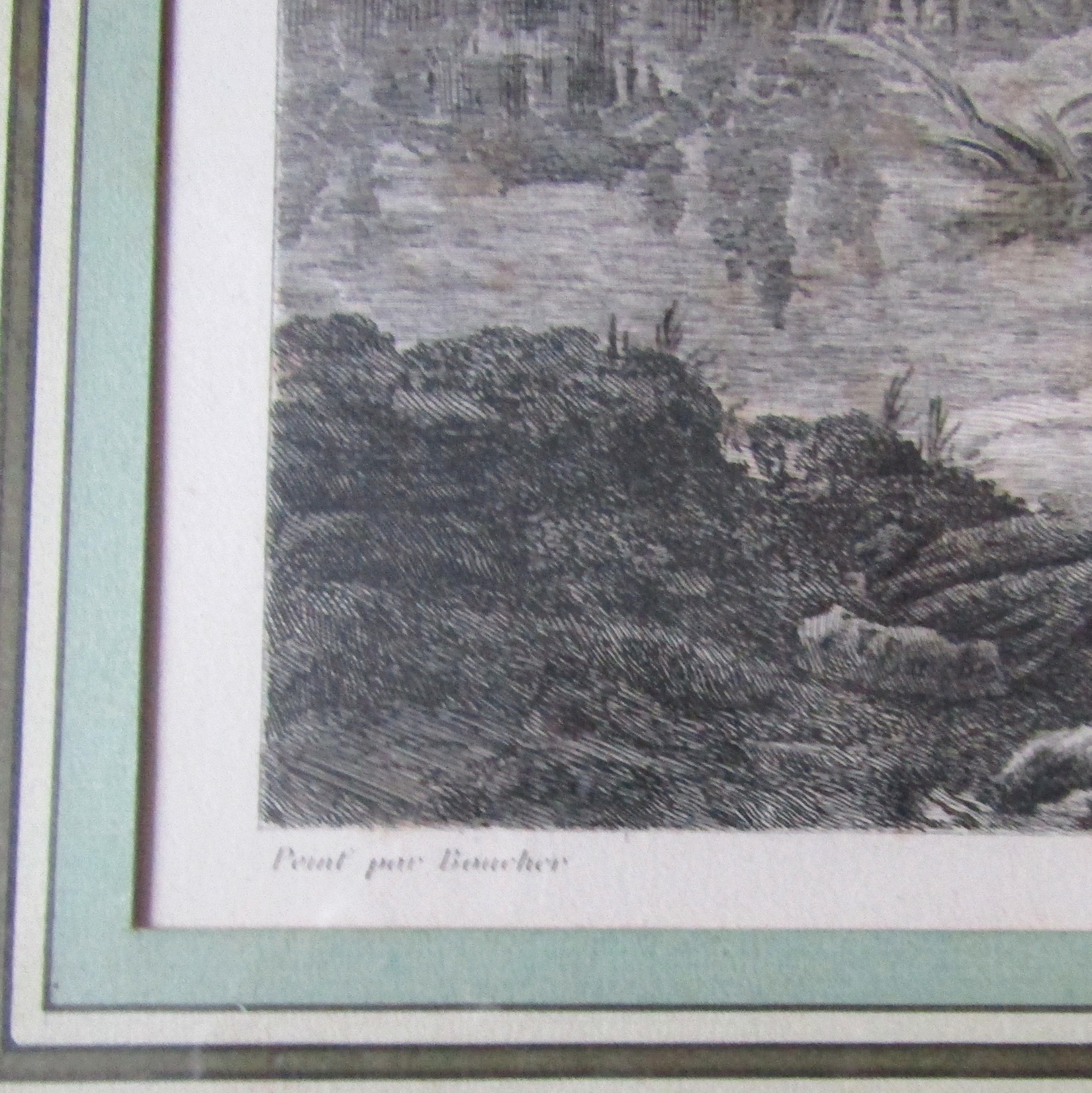 François Boucher (1703-1770) daprès. Paire destampes Le Nid et La Guirlande