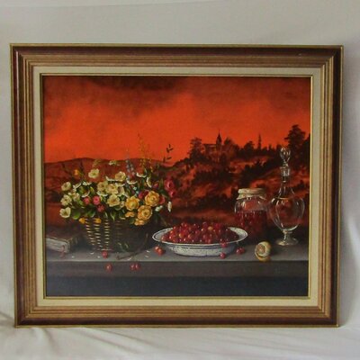 Christian SERRURIER (1947-). Huile sur toile Un été gourmand, XXe siècle