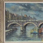 BESSE Raymond (1899-1969). Huile sur toile Le pont Louis-Philippe Paris, XXe siècle