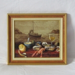Christian SERRURIER (1947-). Huile sur toile Régalade de la mer, XXe siècle