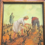 Charles GUILLAUD (1925-2014). Huile sur toile La robe blanche ou la taille de la vigne, XXe siècle