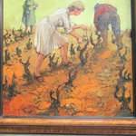 Charles GUILLAUD (1925-2014). Huile sur toile La robe blanche ou la taille de la vigne, XXe siècle