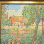 Henri STENN (1903-1993). Huile sur toile Les Pommiers en Normandie, XXe siècle