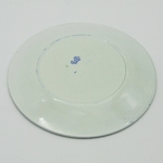 Gien. Assiette en faïence à décor en camaïeu bleu darmoiries, XIXe siècle (N)