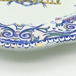 Gien. Assiette creuse en faïence à décor polychrome darmoiries, XIXe siècle (O)
