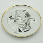 Bidasoa. Salvador Dali. Série de 7 assiettes en porcelaine Las 7 Artes