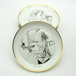 Bidasoa. Salvador Dali. Série de 7 assiettes en porcelaine Las 7 Artes
