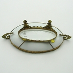 Lunéville. Keller et Guérin. Coupe art nouveau en faïence à décor de fleurs XIXe
