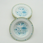 Limoges Haviland. 6 assiettes creuses en porcelaine modèle Nankin